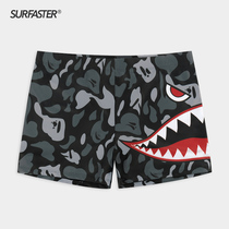 Beach loose swimming trunks mens professional swimming trunks set Sexy anti-embarrassing Tide brand flat corner hot spring pants equipment