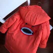 05 Red Orange Boys Casual Down Jacket Long Hooded Down Jacket-11 9