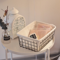 ins simple Nordic wrought iron storage basket cosmetics storage box snacks fruit desktop debris storage basket
