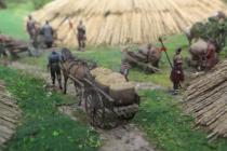 Horse riding Tang Dynasty soldiers realistic shape pure copper base electric gold-plated art ornaments low price