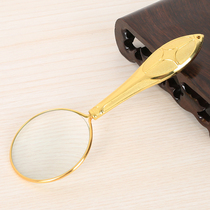 Santa Chong 45mm Portable Mini Handheld Magnifier 1000 HD Elderly Read 20 High-times children Students with enlarged mirror 10 Elderly books Read Daily News 60 Domestic mobile phone All-metal optics