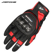 French stone motorcycle gloves Mens Four Seasons locomotive racing knight anti-Fall Winter waterproof and warm