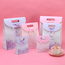 Valentines Day pink romantic Cherry Blossom series fresh gift bag sticky bag vest bag vest bag paper bag gift bag for girlfriend