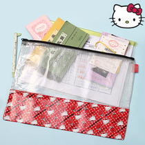 High quality hello kitty cute cartoon information bag waterproof file bag file examination paper storage bag