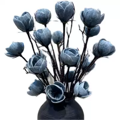 Beijing Huabuo factory direct foam silk cloth pu washing hand feel camellia rose set bedroom living room