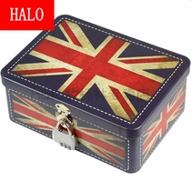  Creative household small safe mini metal password box locked safe money saving piggy bank storage iron box