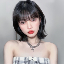 Meisu wig short-haired female summer net celebrity bobo head valgus micro-volume temperament face repair short straight hair natural full headgear