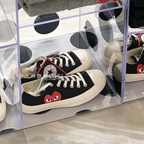 Japan Kawakubo Ling CDG Converse joint low-top canvas canvas shoes red heart PLAY Black White