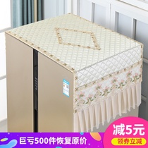 Thickened Refrigerator Towel Cover Cloth Single Open Door Fridge Washing Machine Hood Towel Eurostyle Large Double Open Door Fridge Top Dust Cover