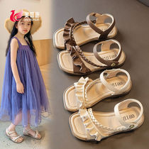 Girls Sandals 2021 New Summer Children Fashion Korean Princess Shoes Non-slip Soft Sand Children sandals Tide
