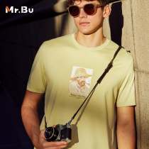 Mr Bu horse cotton short sleeve T-shirt male spring summer pure cotton casual mens T-shirt GT01080