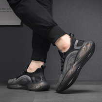 Mens shoes autumn 2021 new trend casual sports shoes leather popcorn spring and autumn coconut shoes mens shoes