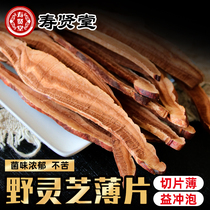 Wild growth of red ganoderma lucidum slices Natural true Changbai Mountain Ganoderma lucidum slices Longzhi bubble water bubble tea