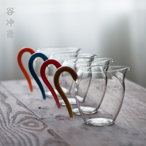 Haneda handmade glass Road cup thickened tea divider heat-resistant household kung fu tea set accessories filter male Cup