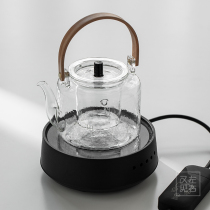 Double liner glass cooking teapot lifting pot heat-resistant kettle black and white tea automatic steaming tea maker electric pottery stove tea stove