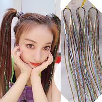 Ride the wind and waves with the headdress Wu Xin ribbon braided hair rope colorful dirty hair rope rope ribbon headdress