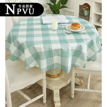 NPVU round table tablecloth fabric waterproof and oil-proof insulation disposable tea table mat European plastic tablecloth round