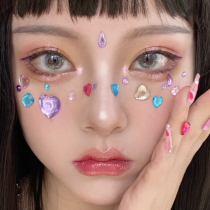 Crystal Sticker Big Diamond Children Love Gem Sticker Decoration Korean Princess Makeup Transparent Stereo Self-Paste