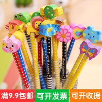 Korean stationery creative eraser pencil cartoon small animal pencil student gift prize