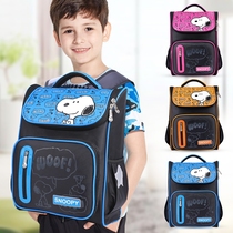 Snoopy Primary School schoolbag summer children boys one three to six grades boys and girls decompression light Ridge protection