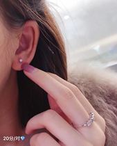 20-point diamond stud earrings single diamond stud earrings single diamond 10-point simple temperament small stud earrings 18k gold inlaid
