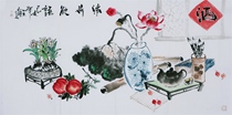 Y21 four-foot freehand Flower and Bird (601) Chinese painting clear painting painting painting hand-painted horizontal