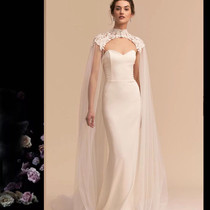 New Shade shawl bridal dress Dress Cape Cloister Outside of a long trailer Trailing Head Yarn (does not contain a gown)