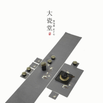 Great porcelain hall hand-embroidered cotton and linen tea mat Chinese retro tablecloth Zen fabric table flag linen linen dry bubble mat