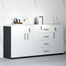 Office table edge cabinet short cabinet information cabinet white strip cabinet leaning against wall drawer cabinet wood printer cabinet