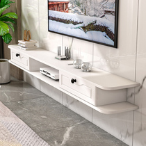 Modern minimalist wall-mounted TV cabinet set-top box rack living room bedroom video wall hanging cabinet hanging wall decorative cabinet