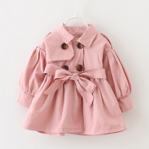 2020 spring and Autumn 3 new girls windbreaker long 4-year-old Korean version of the childrens little girl baby coat foreign princess