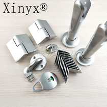 Bathroom partition accessories Hardware Stainless steel complete set of stainless steel 304 with handle indicator lock hinge support foot