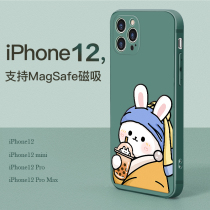 Suitable for iphone12promax liquid silicone phone case Apple 11 cartoon cute all-inclusive lens tide 13
