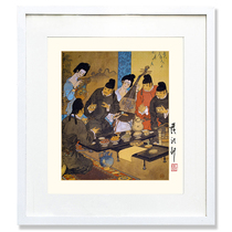 (Mounted) Chinese painting master Dai Dunbang (Li Bai Banquet) New Chinese hanging painting (autograph)