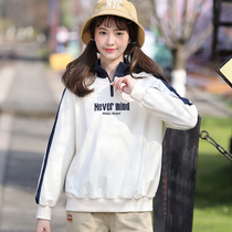 2020 Spring New Japanese Girl Zipper Top Korean Junior High School Students Loose Pullover Sweater Women Tide
