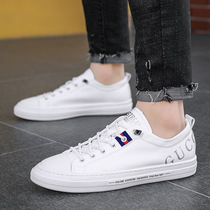 Europe Station 2022 Summer New Comfort Soft Bull Genuine Leather Small White Shoes Casual 100 Ride Tide Board Shoes Mens Shoes
