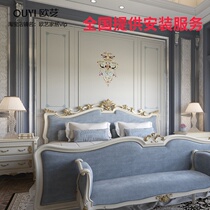 European soft bag background wall American simple embroidery TV background wall Hard bag bedroom light luxury bedside background customization