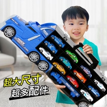 Oversized childrens container truck toy alloy police car car set fire puzzle 5 baby 3 years old 4 Boys 6 women