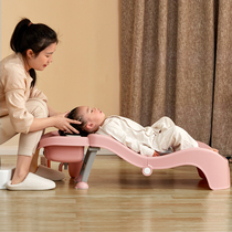 Childrens shampoo chair shampoo foldable male and female large shampoo bed home baby washing hair recliner stool stool