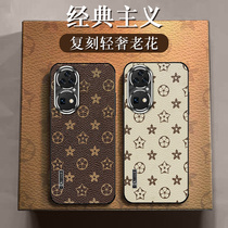Suitable for Huawei p50pro mobile phone shell genuine leather anti-fall p50 protective sleeve Europe and America luxury and creative personality female mans wave card