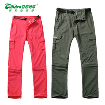 Tundra belt outdoor quick-drying pants for men and women sports mountaineering leisure couple quick-drying pants can be removed in two parts