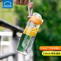 Lock and lock plastic water cup With water cup Tritan material water cup Sports water cup Summer water cup Simple water cup
