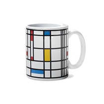 Mondrian Color Changing Mug Mondrian meets hot Color Mug American MoMA