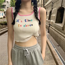 Vanya White Little Vest Woman Summer New Sexy Inside Wear Knitted Dew Short Cover