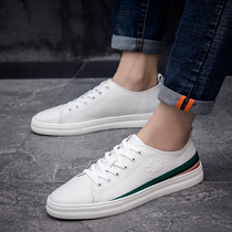 Summer mens shoes 2022 small white shoes mens casual shoes sneakers and Korean version of real leather trend mens shoes European station