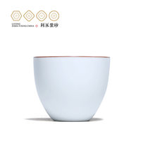 Centennial Li Yong Yixing small mouth Cup hand-painted gold ceramic kung fu single cup tea cup Master Cup Wen Yujiang snow