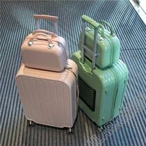 ~ Suitcase woman cute Korean version primary and secondary box 24 inch 26 universal wheel male college student pull bar box password leather case