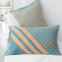 Pure Cotton Pillowcase 100 All-cotton Memory Rubber Latex Pillow Pillow Headgear Pair Of Clothing Nets Red ins Thickened Adult Male