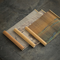 Ancient Wind Small Tea Mat Bamboo Mat Chinese Tea Dao Bamboo Chicao Tea Mat Zen table Flag Kung fu Tea Furniture Accessories High-end Bamboo Mat