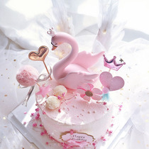 520 Valentines Day Bake Cake Decoration Ornaments Swan Flamingo Cake Angel Feather Wings Cake Insert